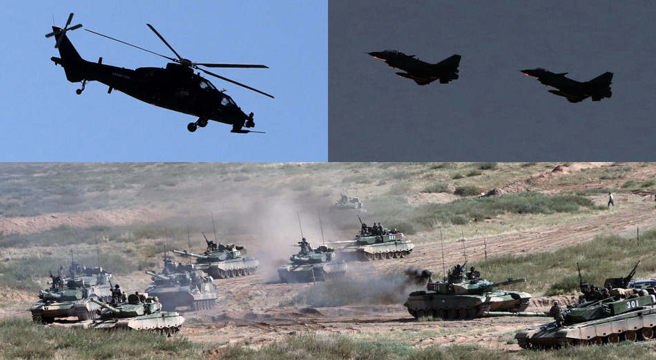 Les forces aériennes participent aux deux côtés des exercices.